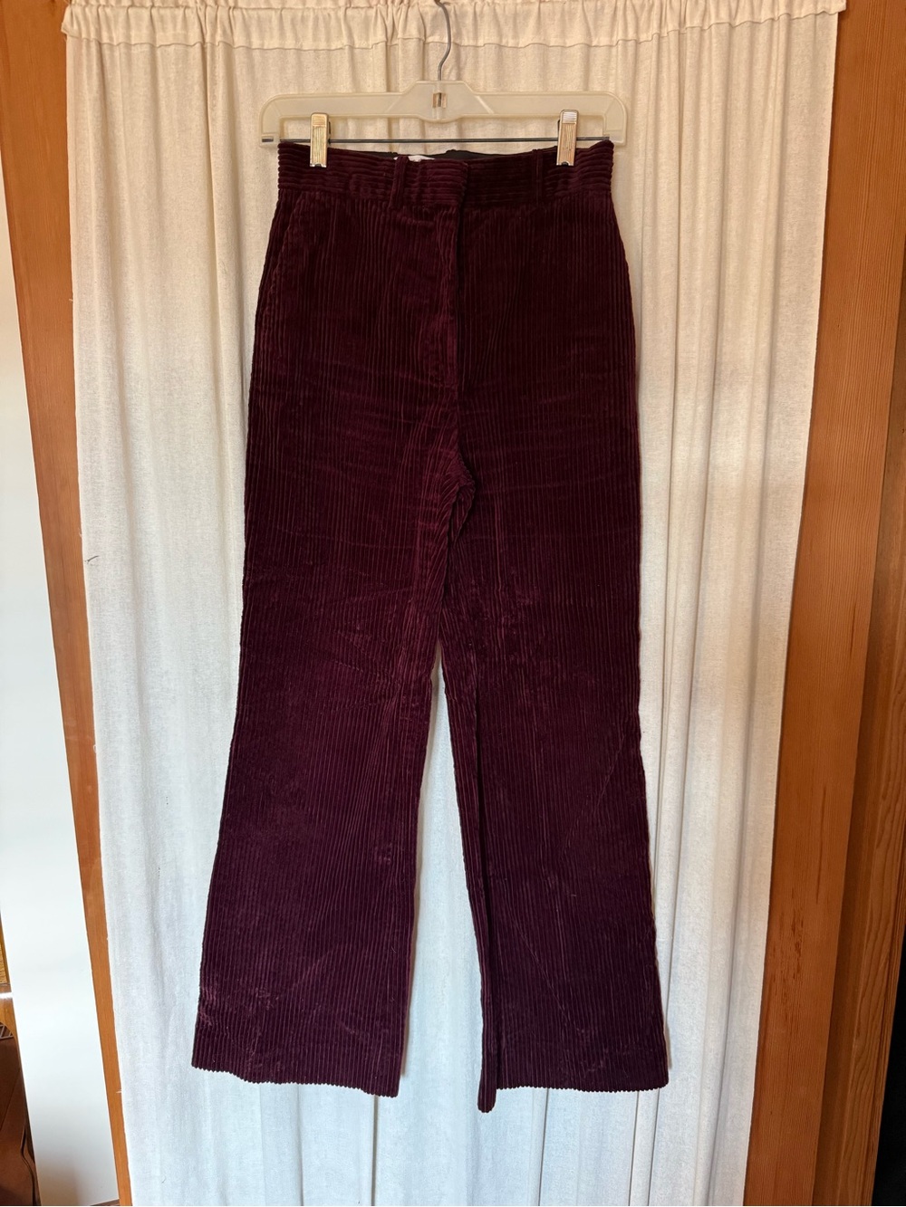 Sandro Burgundy Corduroy Trousers
